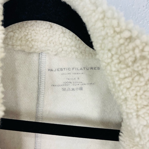 Majestic Filatures Women's Jacket with Metallic Leather Front Pockets - Picture 7 of 11